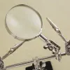 Factory direct sales of auxiliary clip-on metal magnifying glass with base 501 details Picture